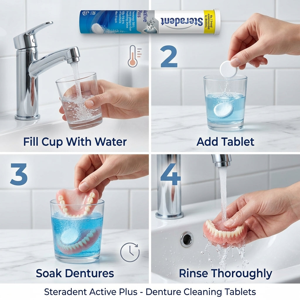 Steradent Active Plus 30Tablets