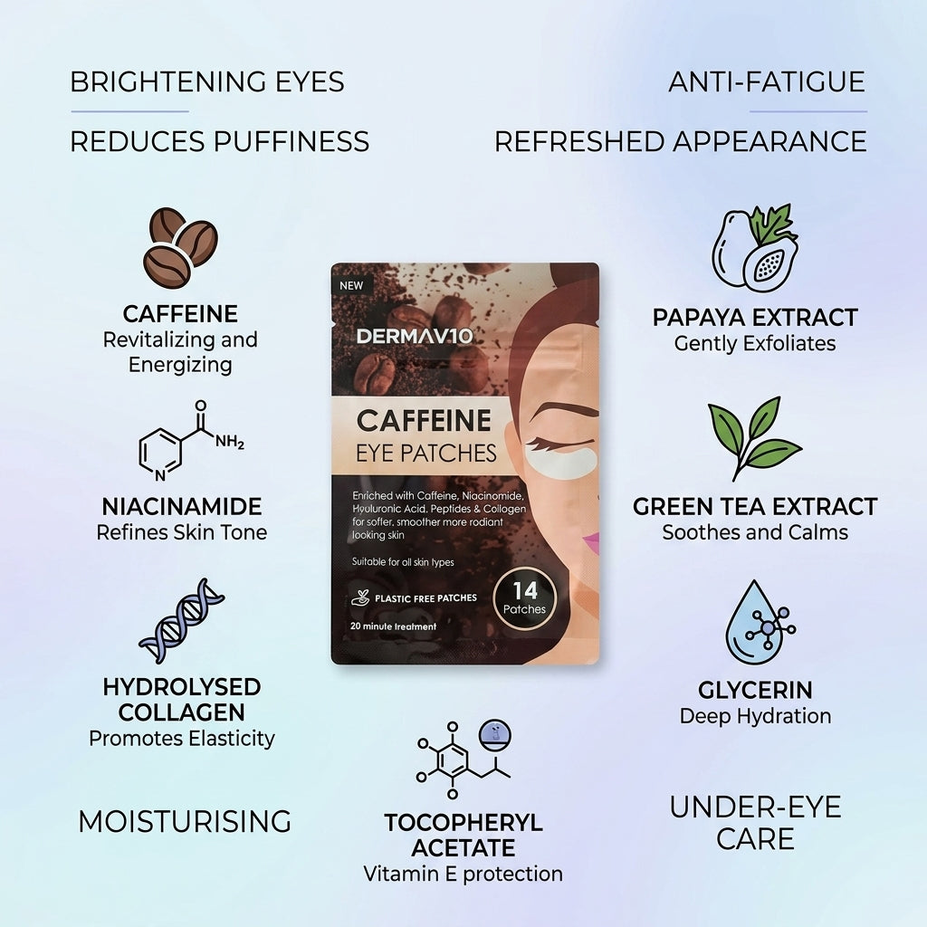 Derma V10 Caffeine Eye Patches 14 patches