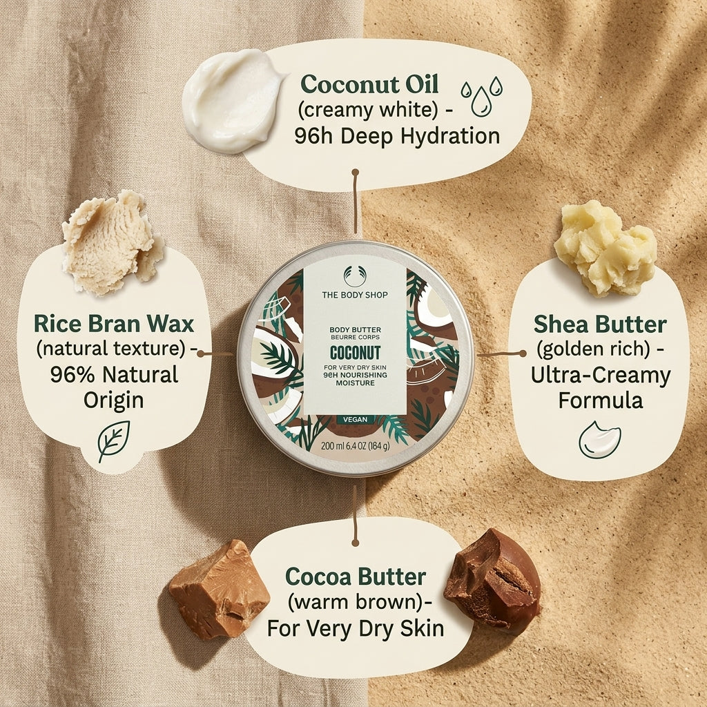 The Body Shop Coconut Body Butter 96h Nourishing Moisture 200ml