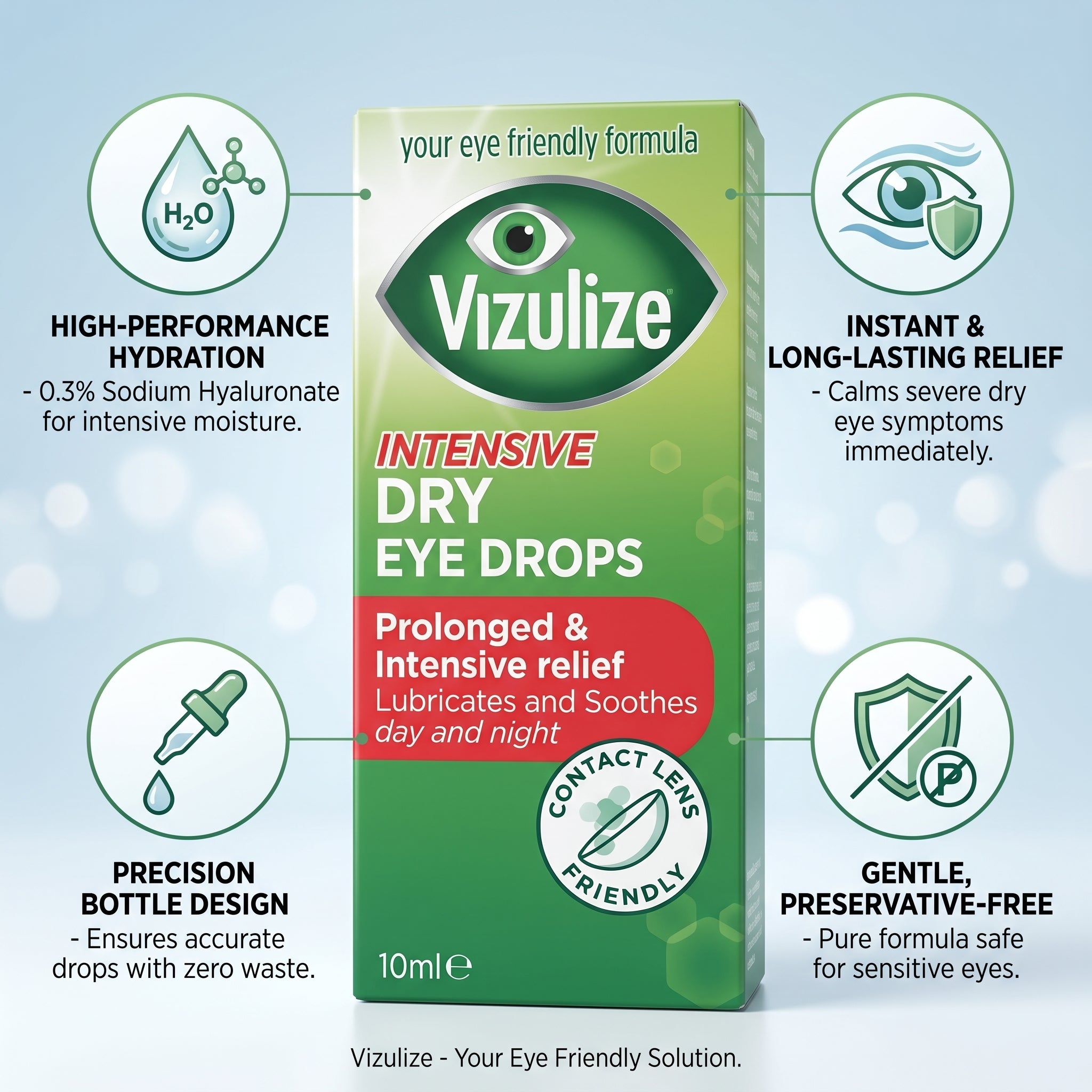 Vizulize Intensive Dry Eyes Eye Drops 10ml