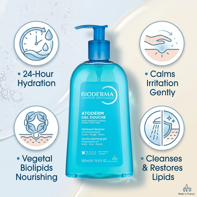 Bioderma atoderm daily cleansing shower gel 500 ml