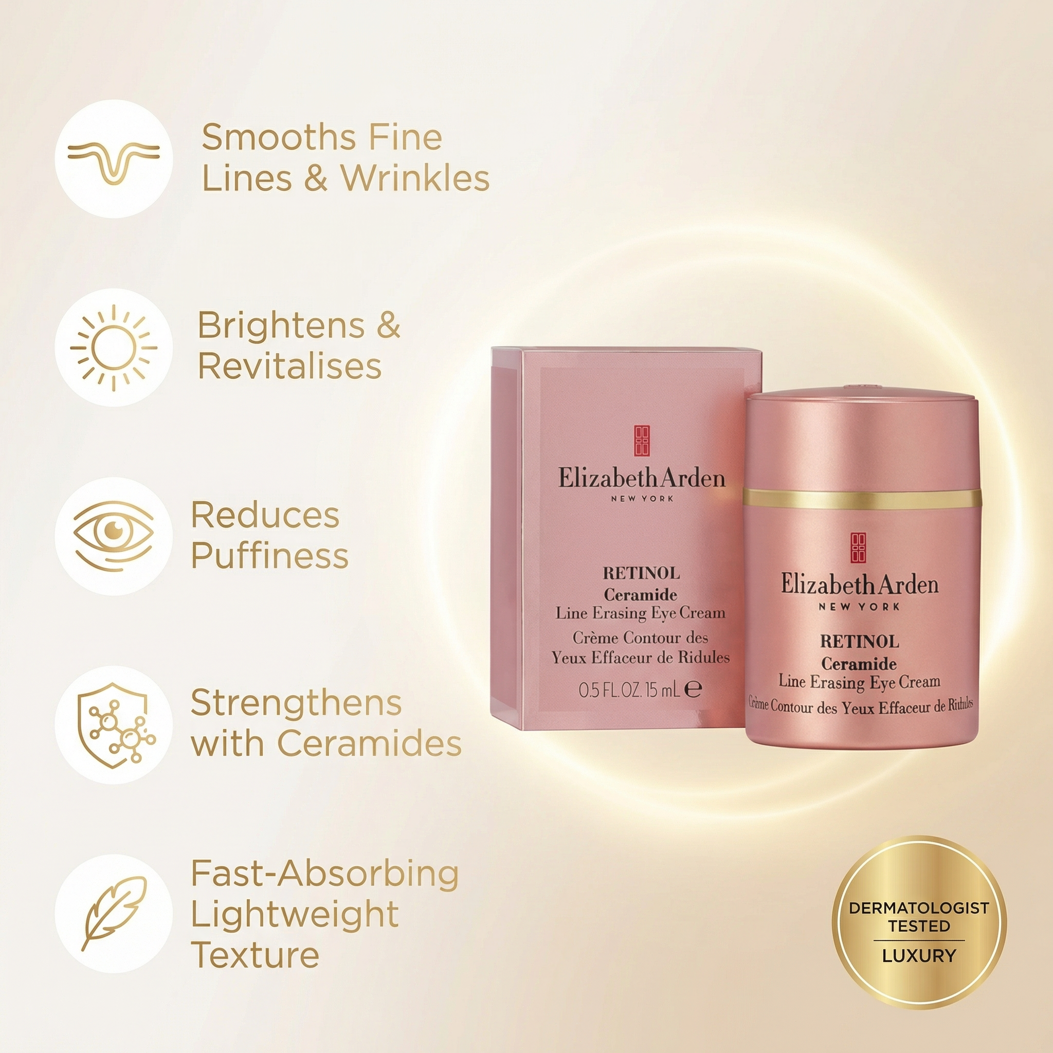 Elizabeth Arden Retinol Ceramide Line Erasing Eye Cream 15ml