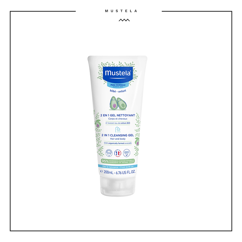 Mustela 2 in 1 Cleansing Gel with Avocado 200ml