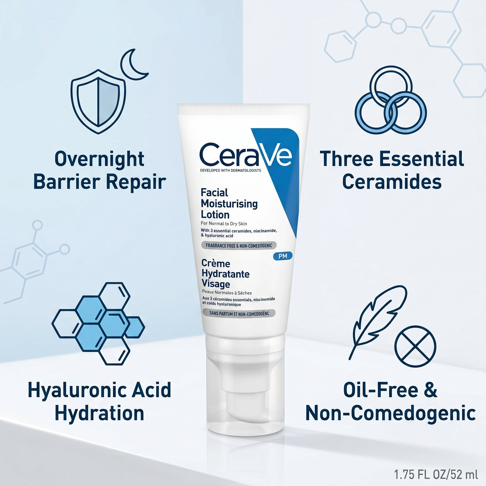 CeraVe PM Facial Moisturizing Lotion 52ml