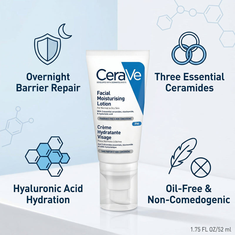 CeraVe PM Facial Moisturizing Lotion 52ml