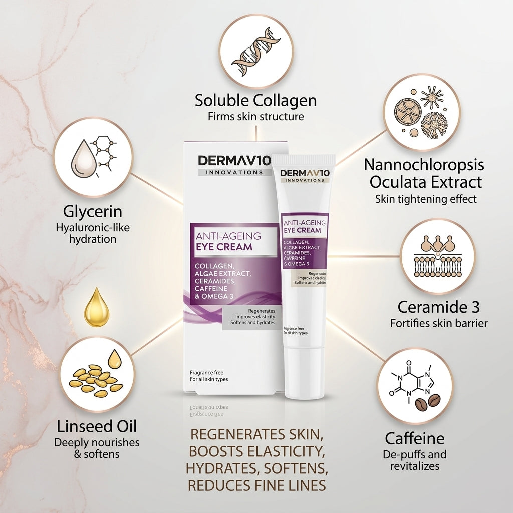 Derma V10 Anti-Ageing Collagen Eye Cream 15ml