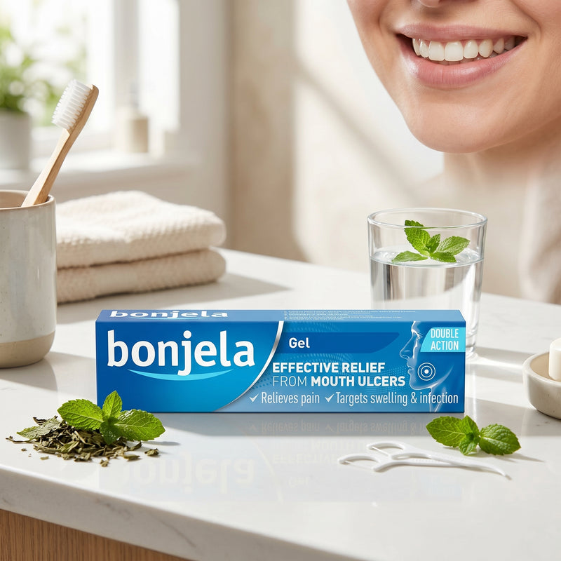 Bonjela 15g Oral Gel - Fast Acting Pain Relief For Mouth Ulcers, Cold Sores, Swelling, Infection, Suitable With Dentures, Adult Treatment, Quick Medication Solution
