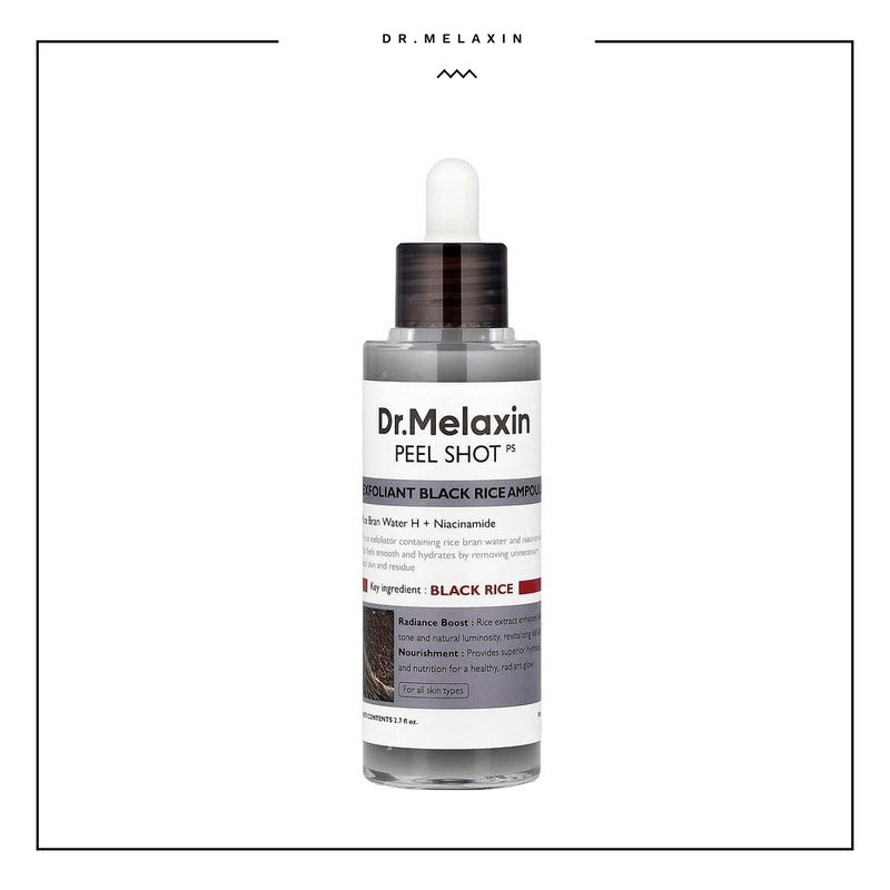 Dr. Melaxin Peel Shot Exfoliating Black Rice Ampoule 80ml