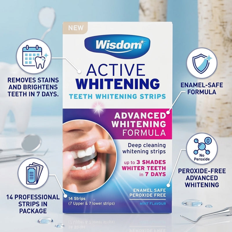 Wisdom Active Whitening Strips 14 Strips