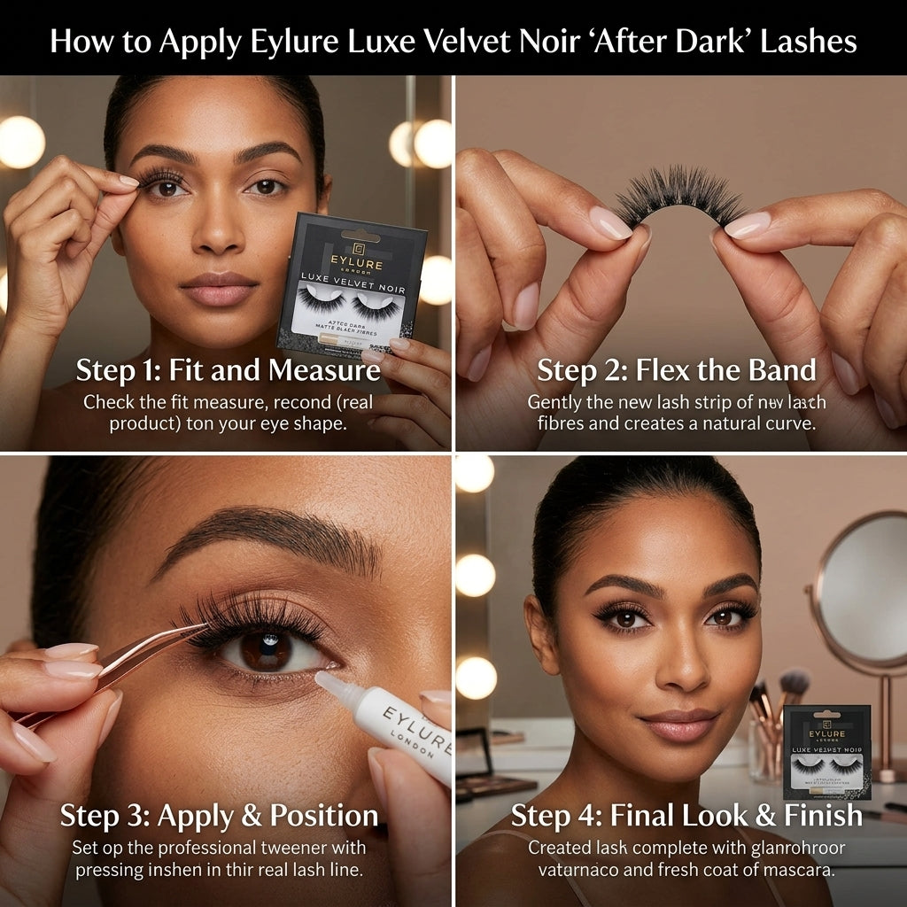 Eylure Luxe Velvet Noir Lashes After Dark 1ml