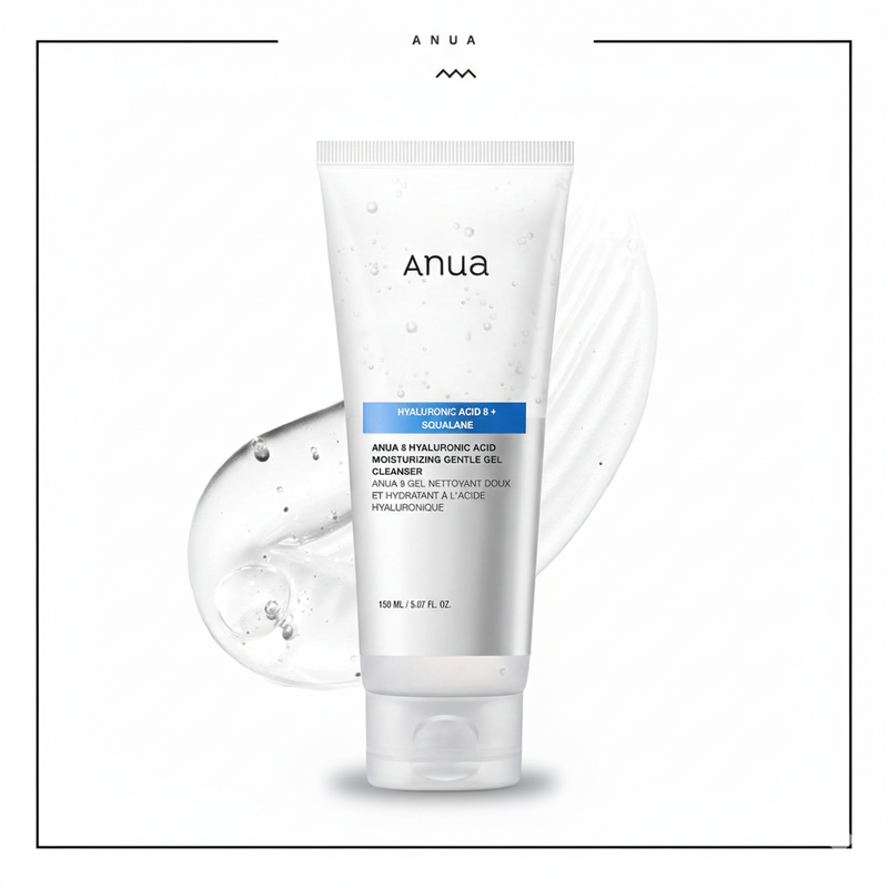 Anua hyaluronic acid 8 + squalane moisturising gentle gel cleanser 150ml
