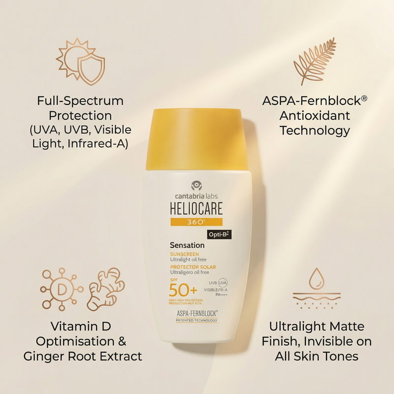 Heliocare 360 sensation sunscreen Opti-D SPF 50+ UVA UVB 50ml