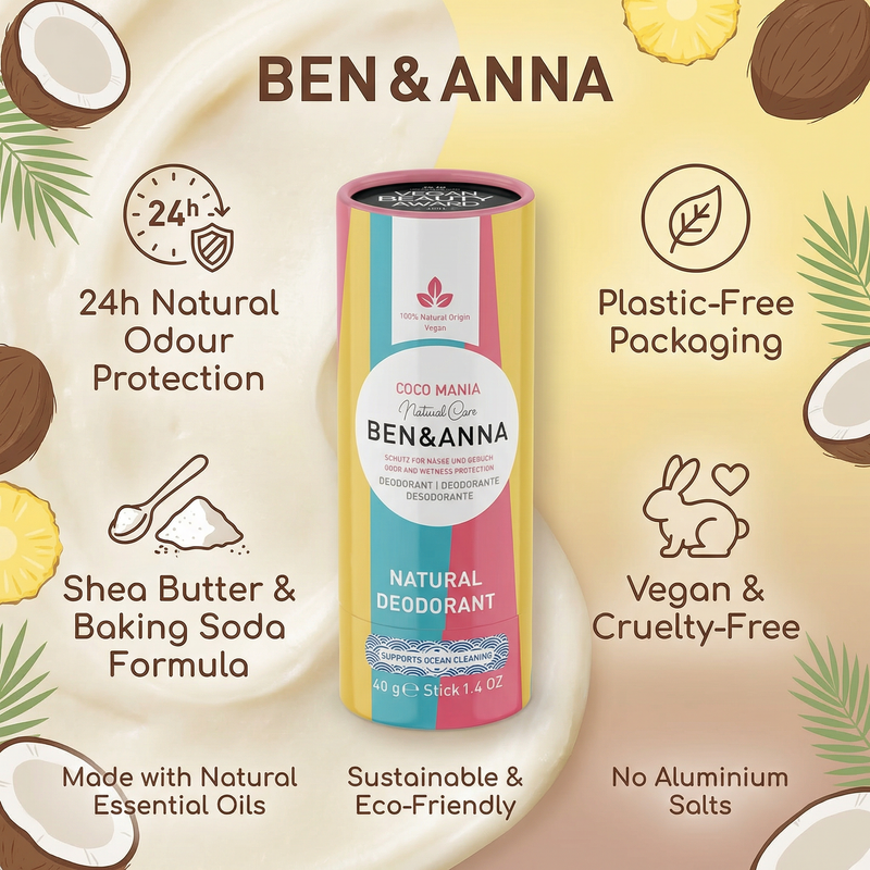 BEN & ANNA Coco Mania - Natural Deodorant Stick 40g