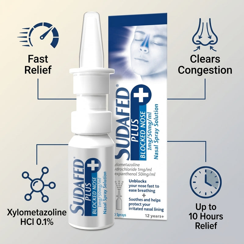 Sudafed Blocked Nose Nasal Spray 10ml