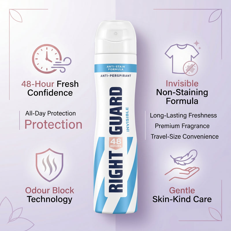 Right Guard Women Deodorant Spray Invisible 250ml