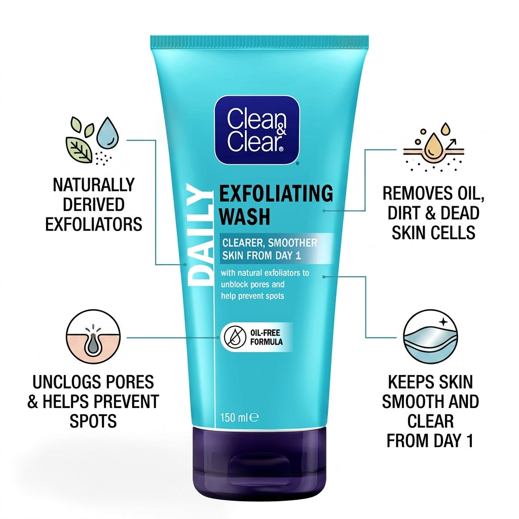 Clean & Clear Exfoliating Daily Wash 150ml