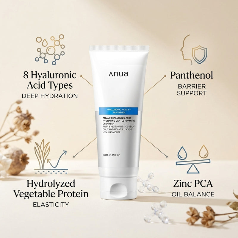 Anua 8 Hyaluronic Acid Hydrating Gentle Foaming Cleanser 150ml