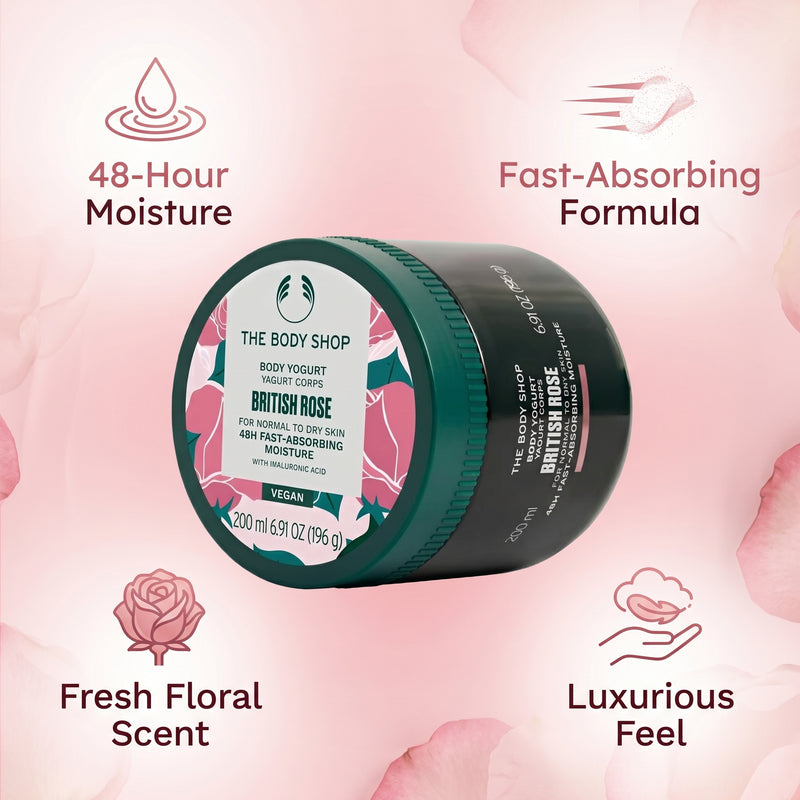The Body Shop British Rose Body Yogurt, 200 ml