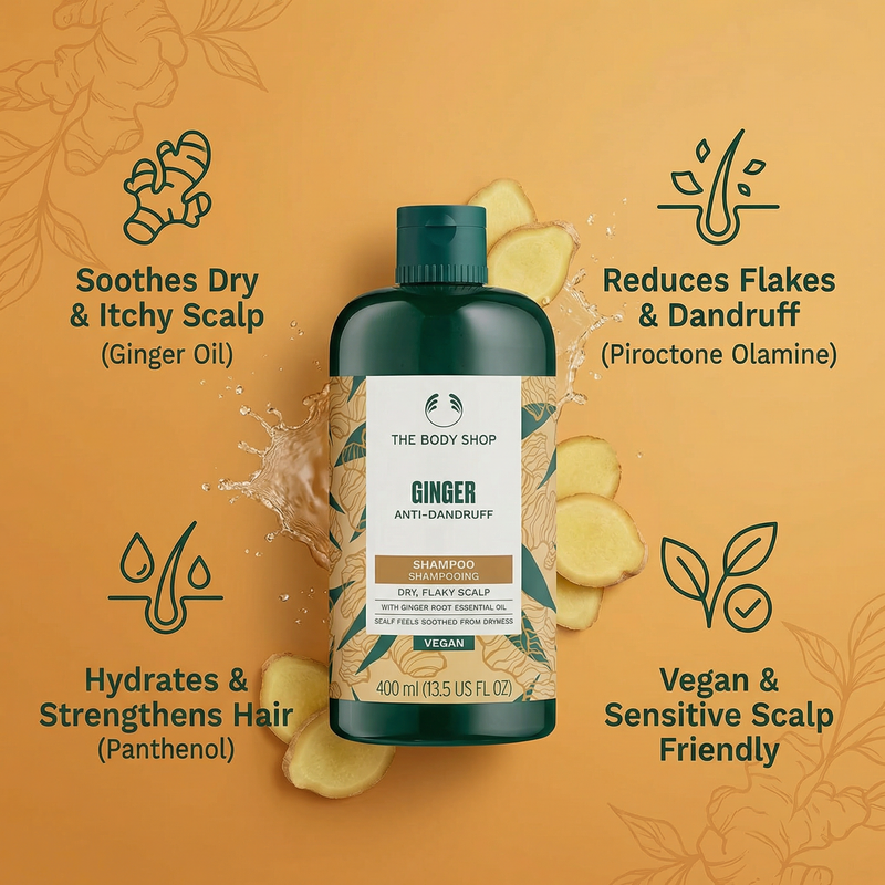 The Body Shop Ginger Anti-Dandruff Shampoo 400ml