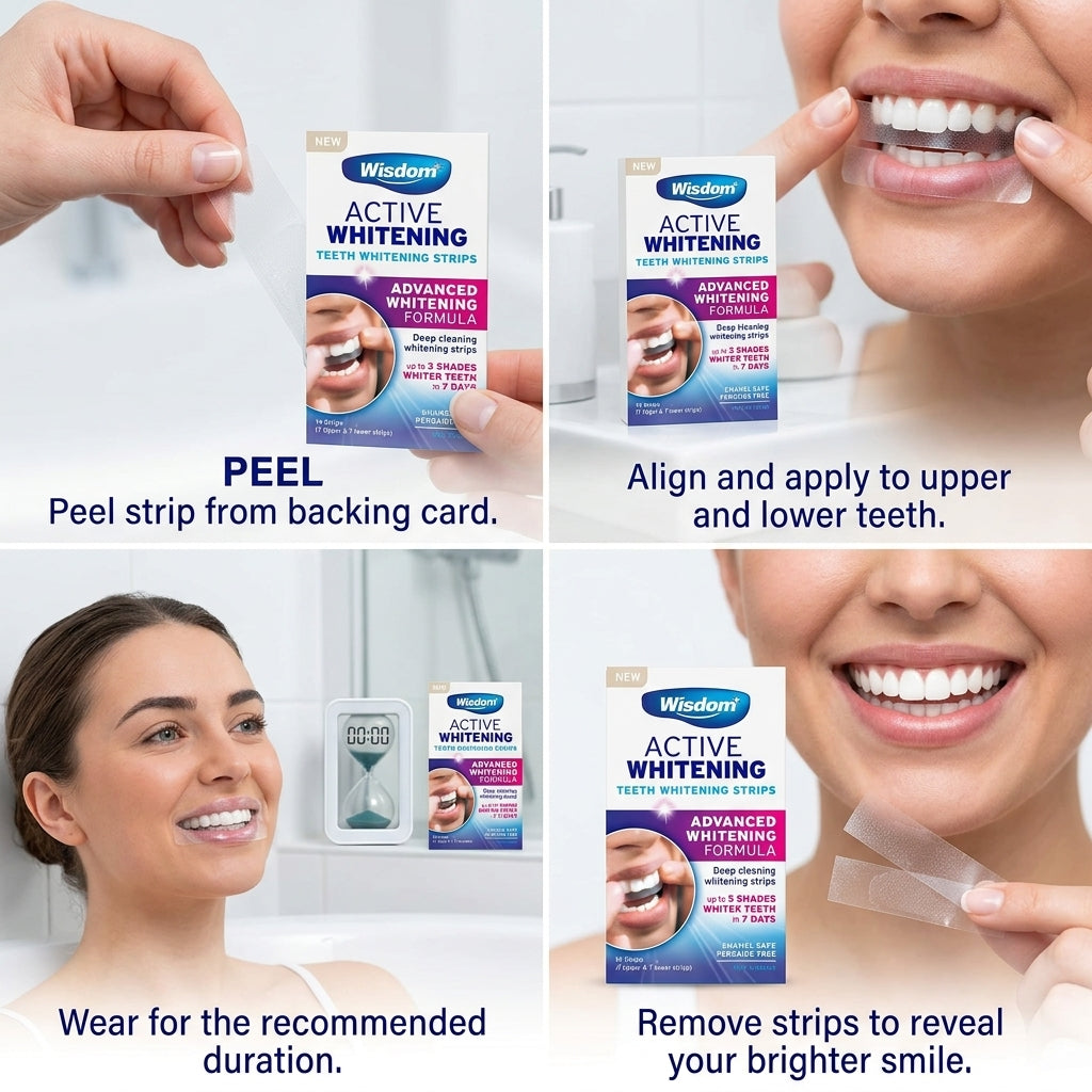 Wisdom Active Whitening Strips 14 Strips