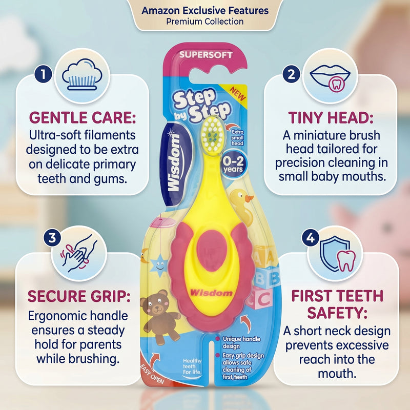 Wisdom Step by Step 0-2 Years Toothbrush Super Soft