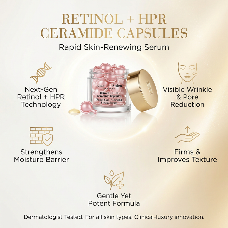 Elizabeth Arden Retinol + HPR Ceramide Capsules Rapid Skin Renewing Serum 30 capsules