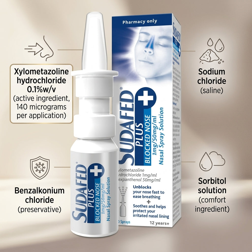 Sudafed Blocked Nose Nasal Spray 10ml