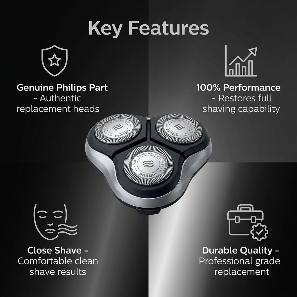 Philips Genuine Replacement Shaver Shaving Heads