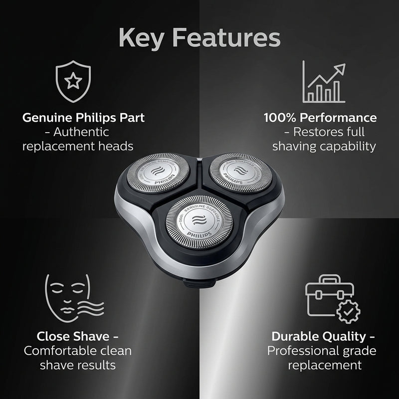 Philips Genuine Replacement Shaver Shaving Heads