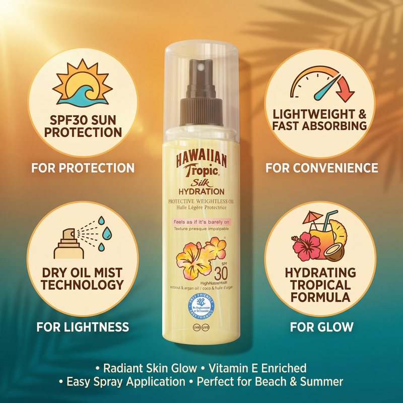Hawaiian Tropic Silk Hydration Weightless Dry Oil Mist SPF 30 150ml