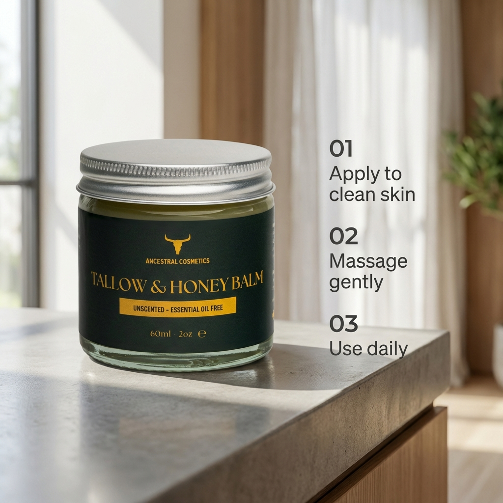 Ancestral Cosmetics Unscented Tallow & Honey Balm