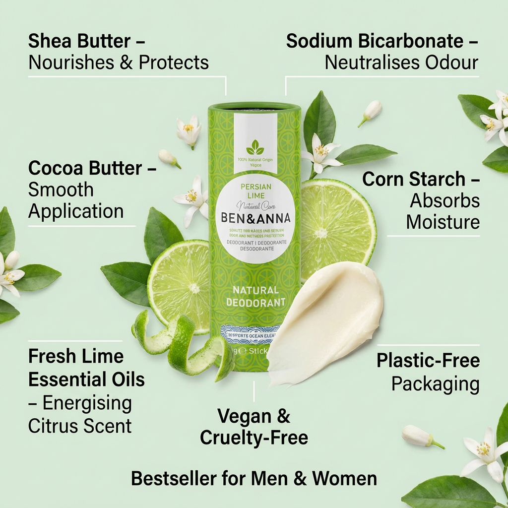 Ben & Anna PerSIAN Wholesale Lime Deodorant Tube 40g