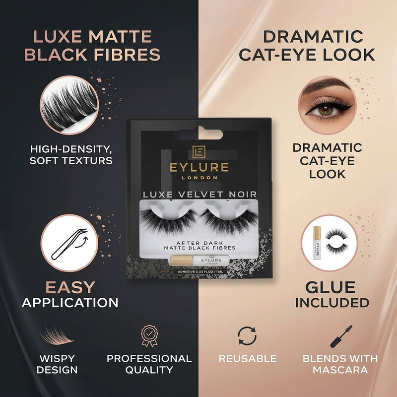 Eylure Luxe Velvet Noir Lashes After Dark 1ml