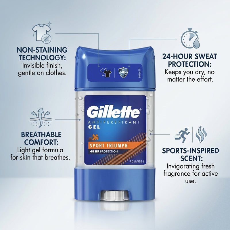 Gillette Sport Triumph Antiperspirant Gel 70ml