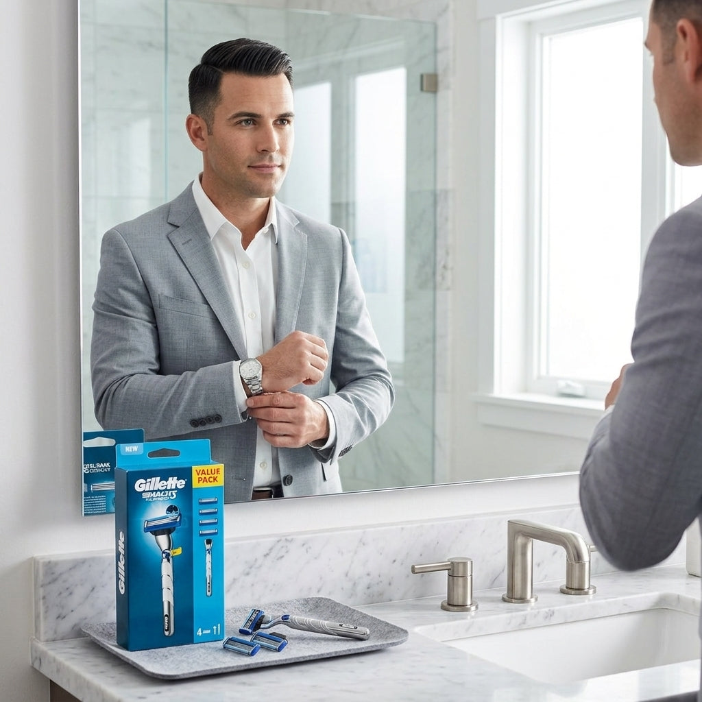 Gillette Mach3 Turbo 3D Razor with 4 blades