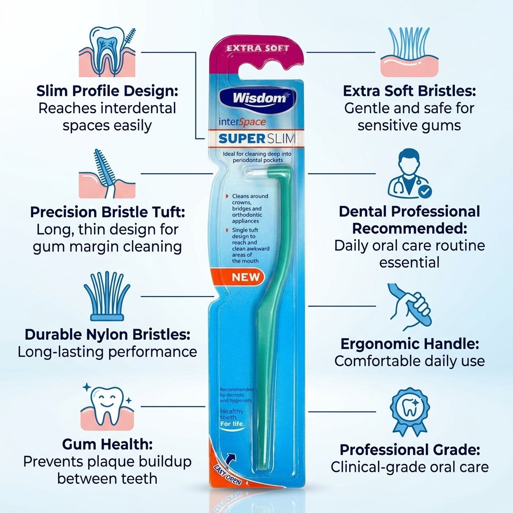 Wisdom Interspace Super Slim Extra Soft Interdental Toothbrush