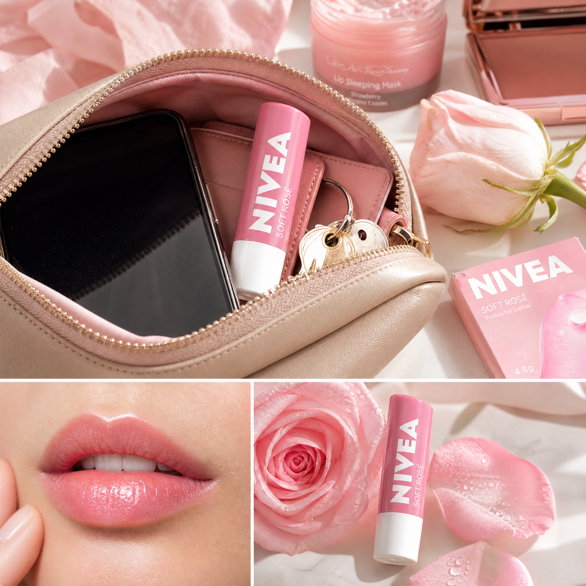 NIVEA Soft Rosé Lip Balm 4.8g