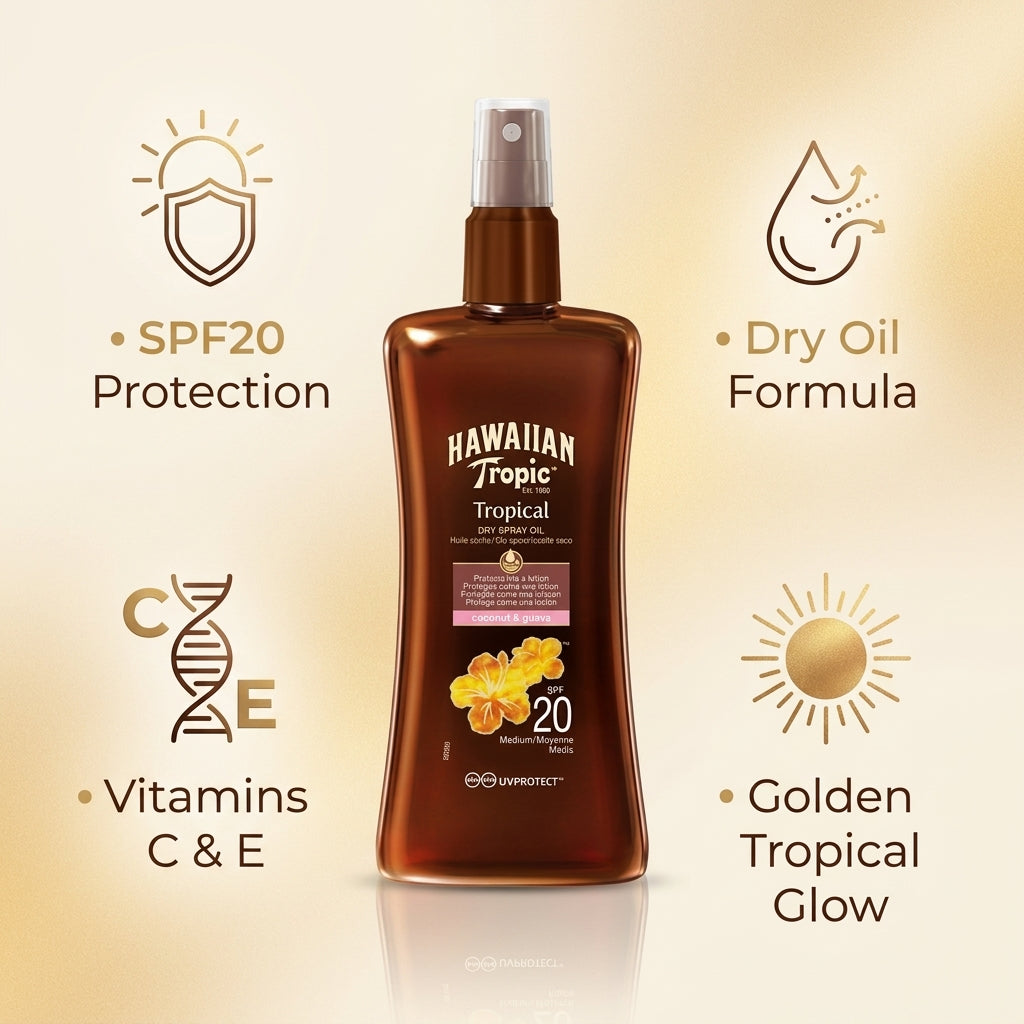 Hawaiian Tropic Coconut & Guava Sunscreen Spray SPF20 200 ml