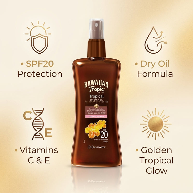 Hawaiian Tropic Coconut & Guava Sunscreen Spray SPF20 200 ml