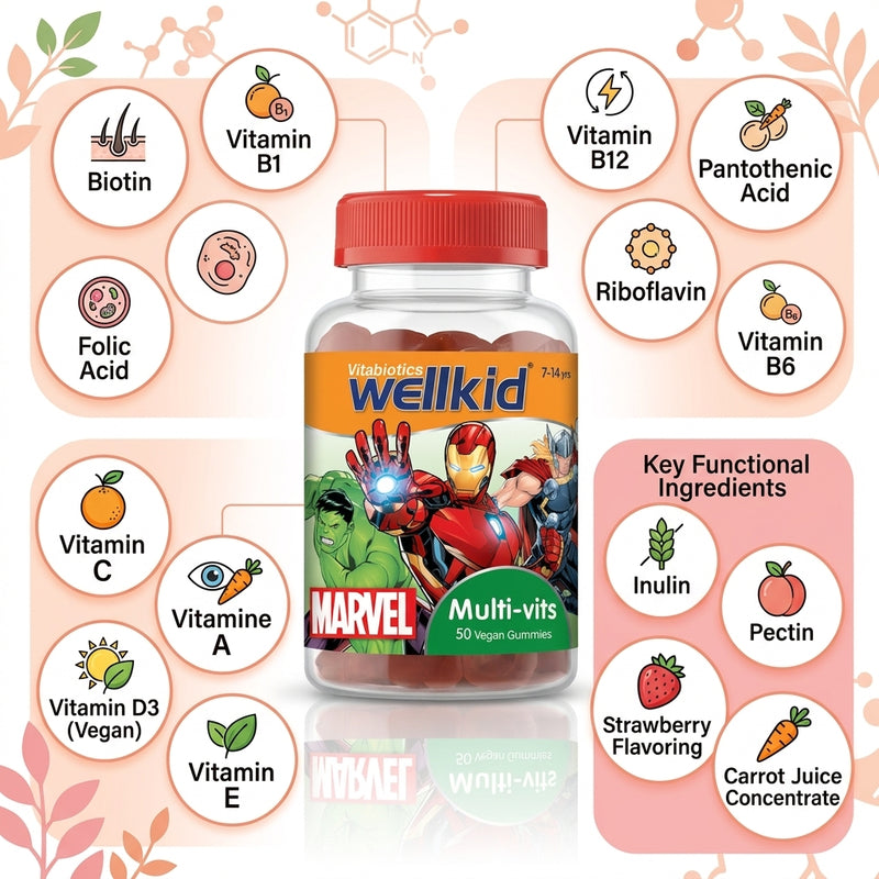 Vitabiotics Wellkid Multi-Vits 50 Vegan Gummies