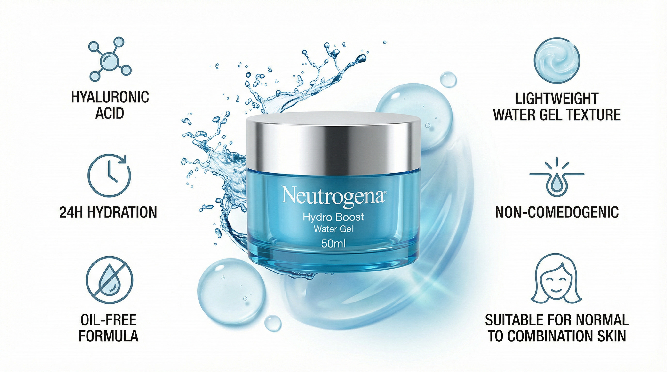 Neutrogena Hydro Boost Water Gel Moisturiser 50ml