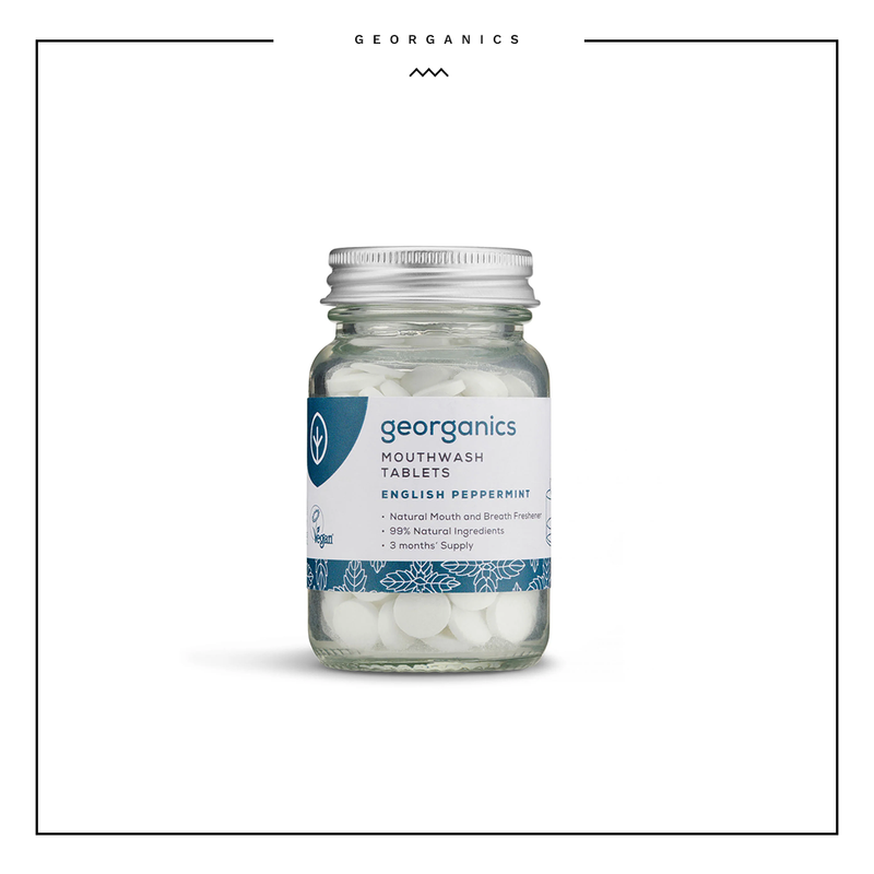 Georganics English Peppermint Mouthwash Tablets 180 Tablets