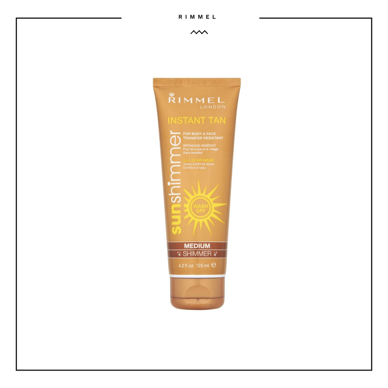 Rimmel Instant tan Sun Shinner for Body & Face Transfer Resistant Medium Shinner 125ml