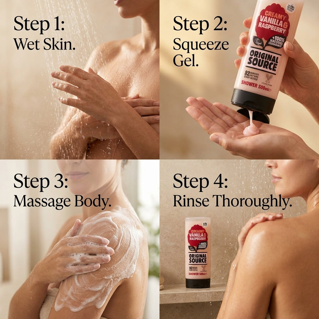 Original Source Vanilla & Raspberry Shower Gel 500ml