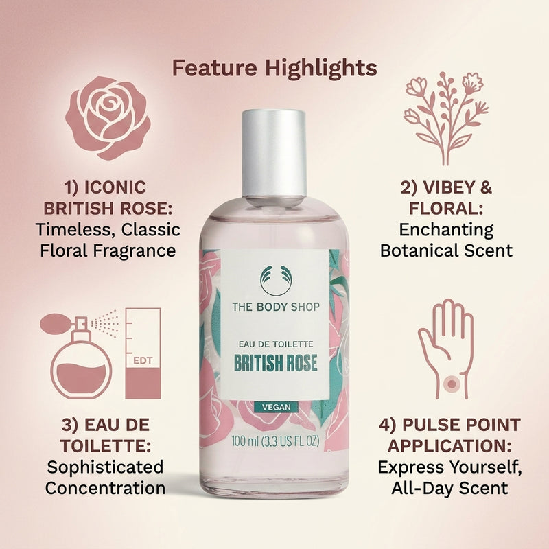 The Body Shop British Rose Eau De Toilette 100ml