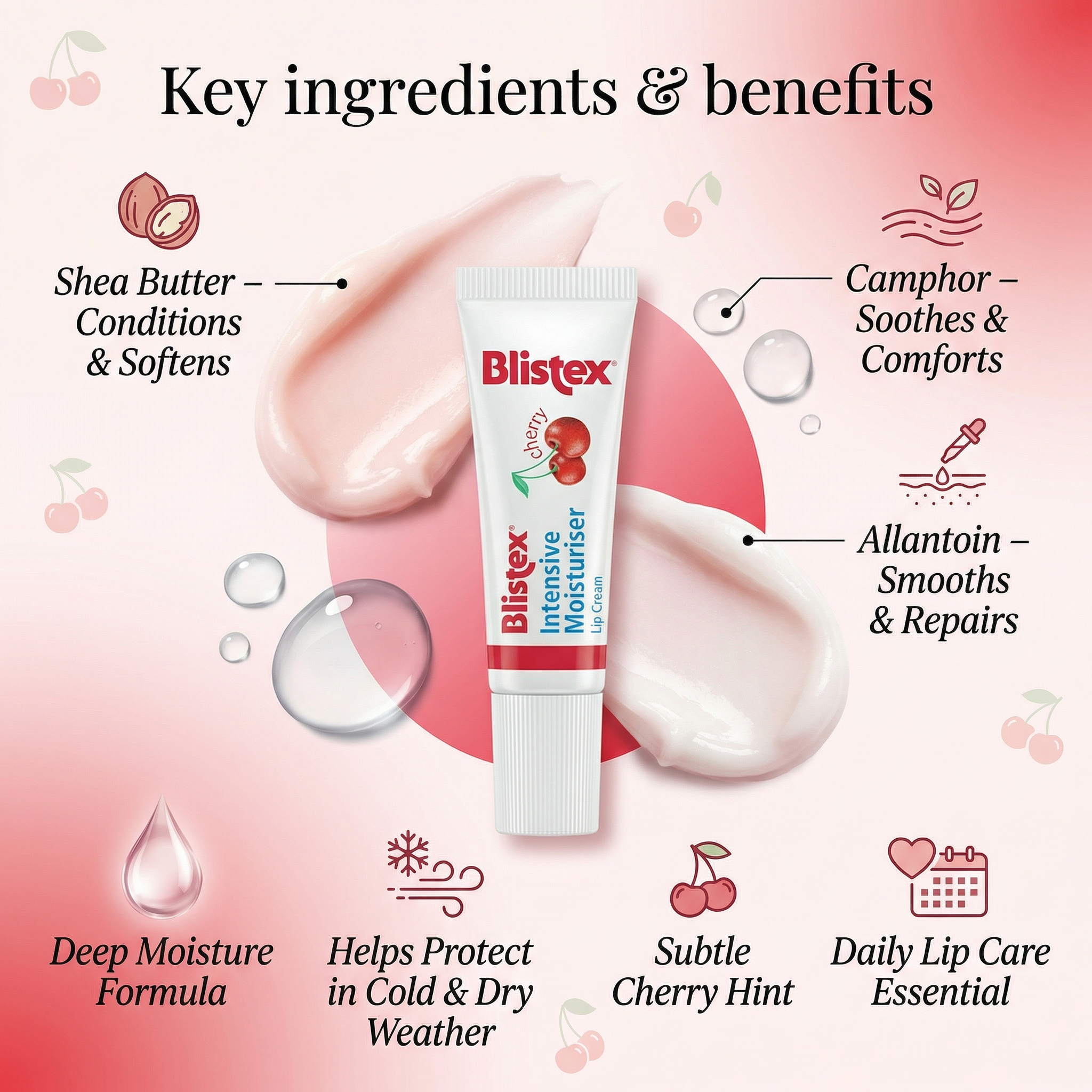 Blistex Cherry Intensive Moisturiser SPF 15 Lip Balm 6ml