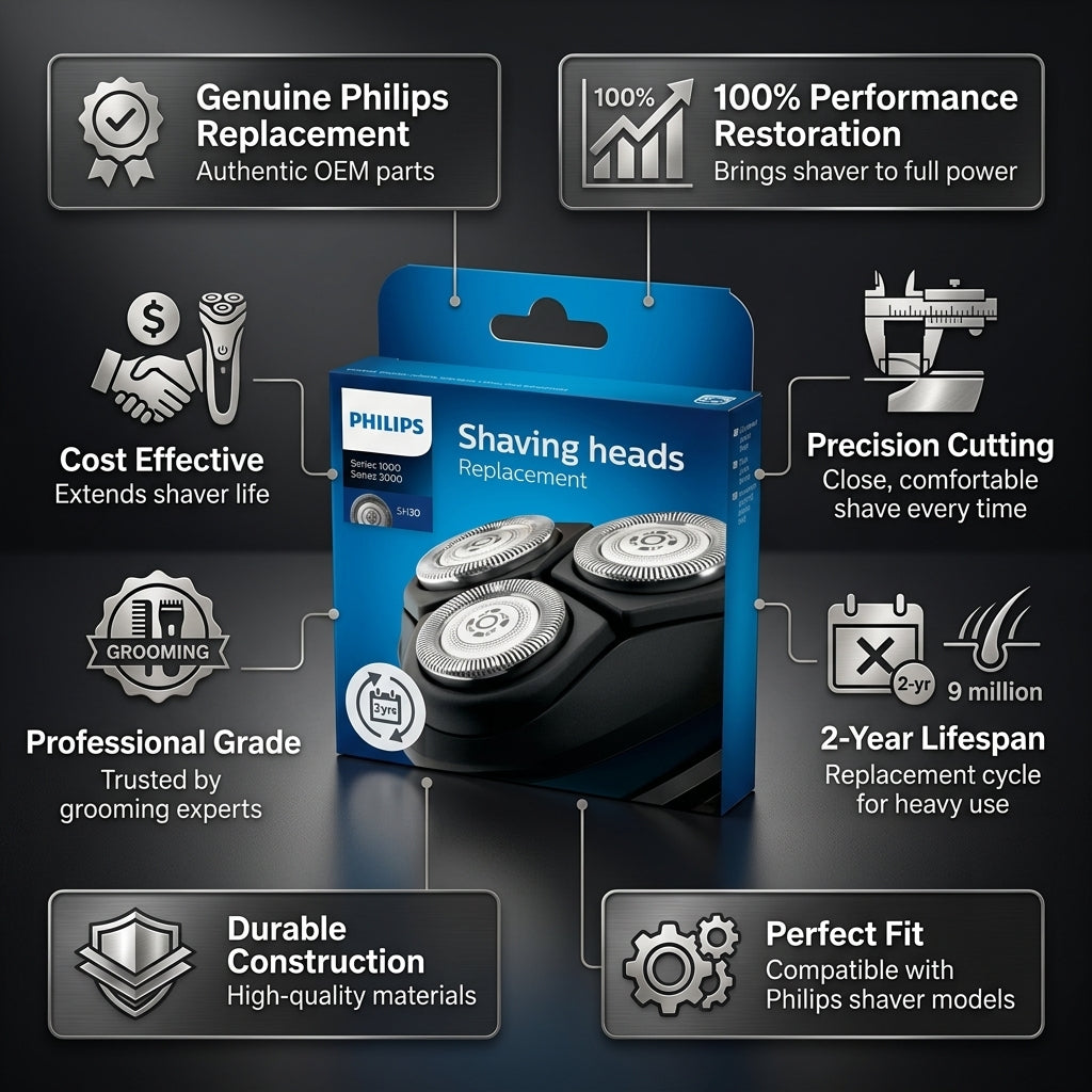 Philips Genuine Replacement Shaver Shaving Heads