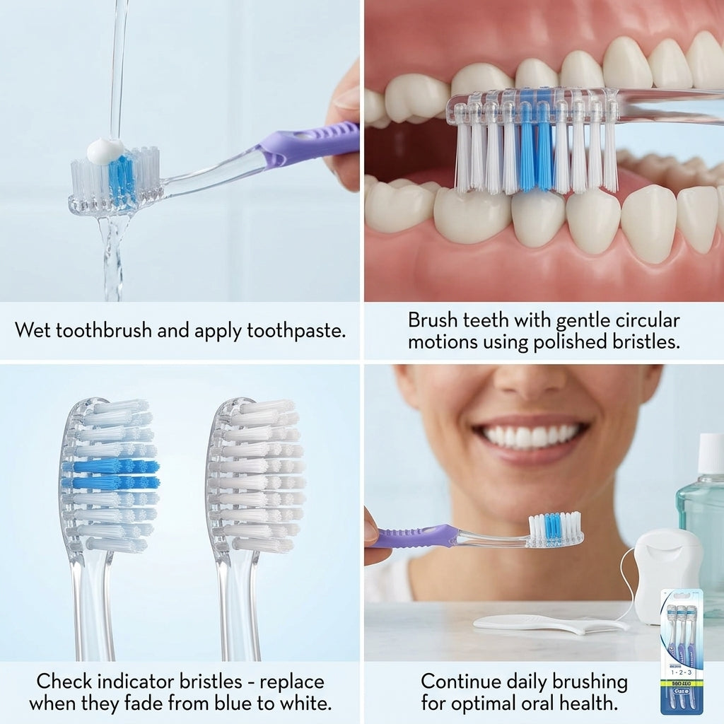 Oral-B Indicator Medium Toothbrush 123 Mega Pack 3 Pieces