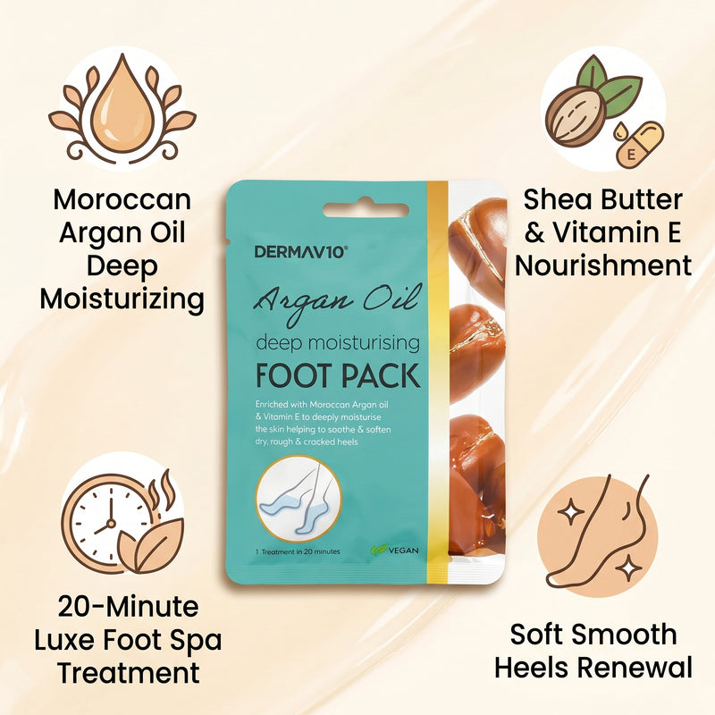 DERMA V10 ARGAN OIL FOOT PACK