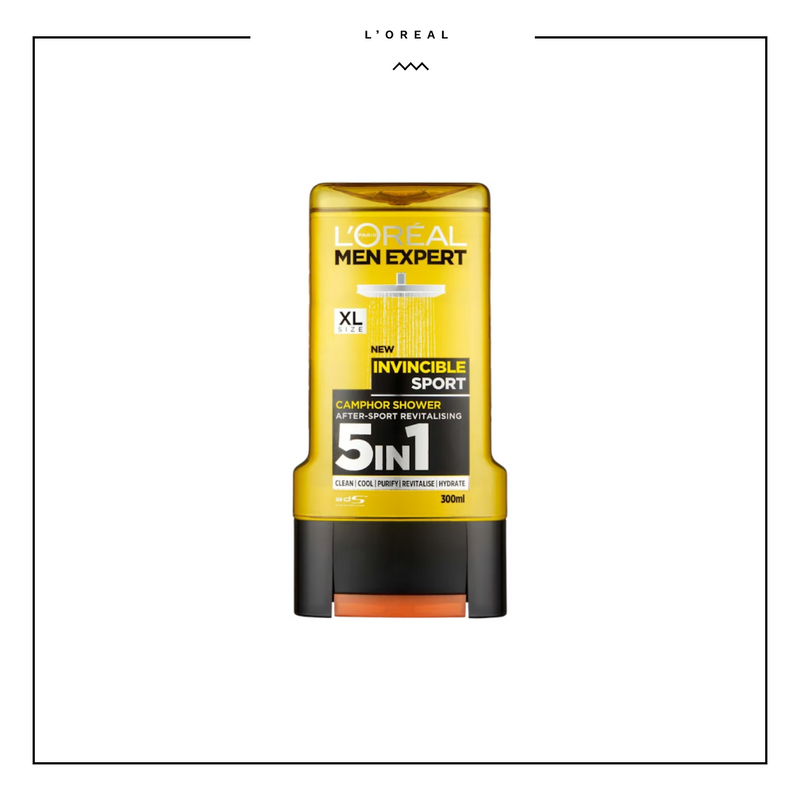 L'Oreal Men Expert Invincible Sport After Sport Shower Gel 5 in 1 300ml